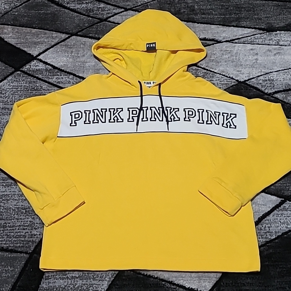 VS PINK Logo Drawstring Hoodie Sweatshirt
